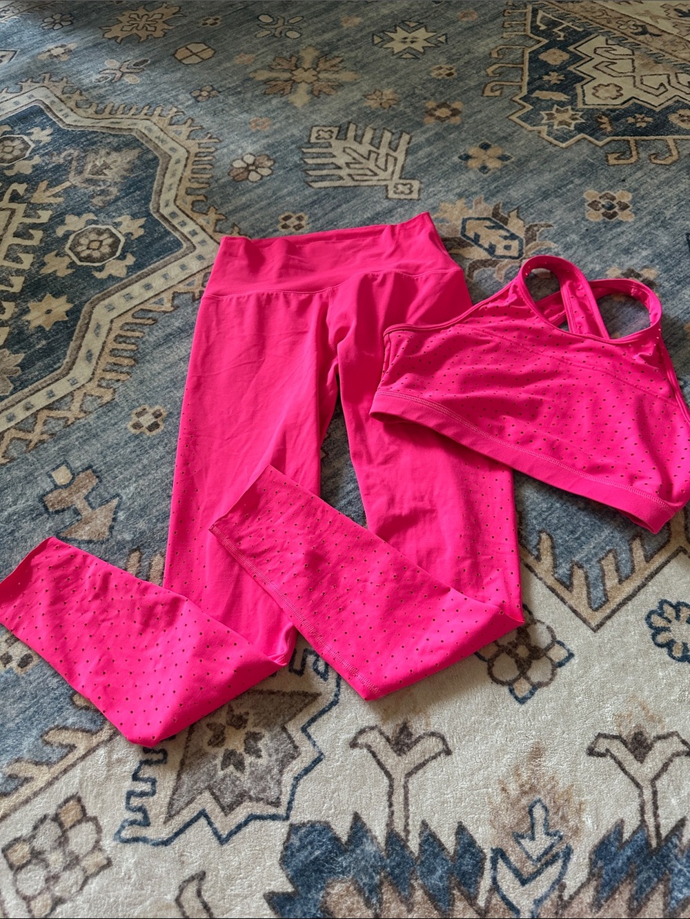 BuffBunny Hot Pink Leggings and Sports Bra Set